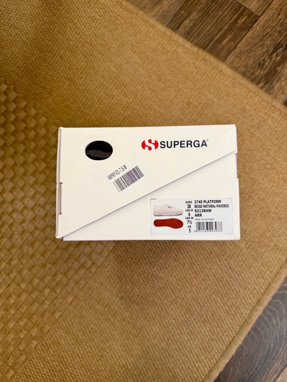 Superga Women's 2790 Beige-Natural Canvas Platform Sneaker—7.5 - Picture 13 of 13